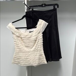 Tadashi Shoji Elegant Black Skater Skirt